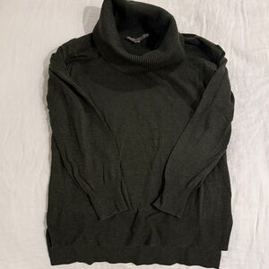 LOFT Dark Green Cowl Neck Sweater
